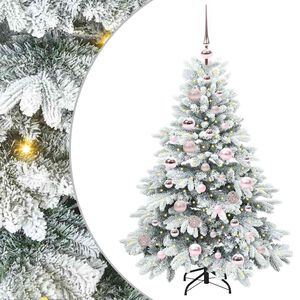 vidaXL Brad de Crăciun artificial cu 150 LED Alb 120 cm PE și PVC