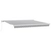 vidaXL Copertină retractabilă antracit/alb, 4x3 m, textil/aluminiu