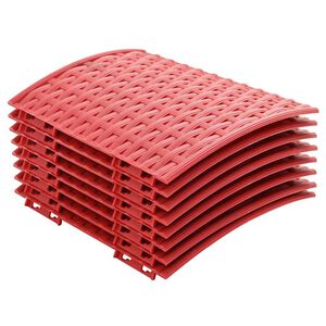 vidaXL FustăpentruBraddeCrăciun Roșu &Oslash; 65 x 24 cm Plastic