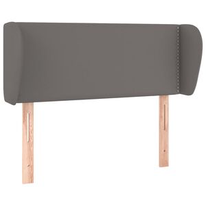vidaXL Tăblie de pat cu aripioare gri 83x23x78/88 cm piele ecologică