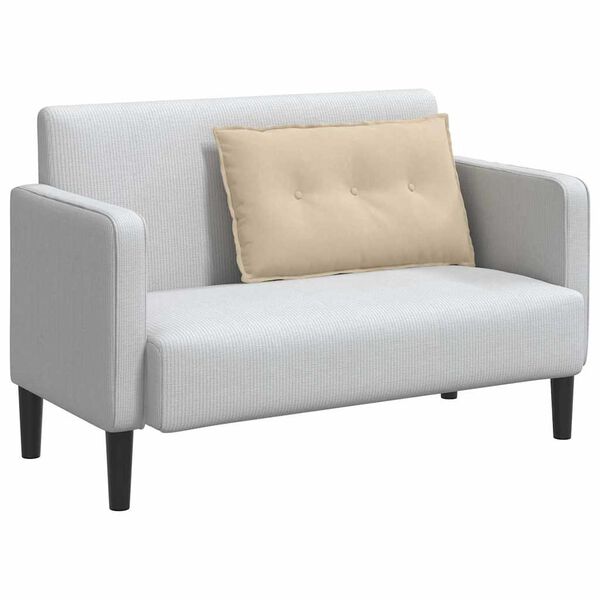 vidaXL Perna pentru spate Crem 80 x 50 cm Țesătură din microfibră