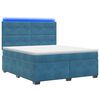 vidaXL Pat boxspring cu saltea albastru 140 x 200 cm Catifea
