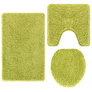 vidaXL Set de mochete anti-derapante pentru baie 3 pcs Verde PP