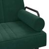 vidaXL Canapea extensibilă cu cotiere, verde &icirc;nchis, catifea