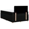 vidaXL Pat box spring cu saltea, negru, 120x200 cm, textil