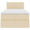 vidaXL Pat cu saltea și LED cu saltea Creme 90 x 190 cm țesătură