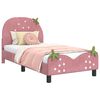 vidaXL Cadru de pat pentru copii cu spătar Roz 80 x 160 cm Catifea