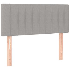 vidaXL Tăblie de pat, gri deschis, 80x5x78/88 cm, textil