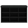 vidaXL Bancă de pantofi, negru, 82x32x50 cm, lemn prelucrat