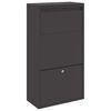 vidaXL Cutie pentru colet cu depozitare Negru 44 x 22 x 82 cm Oțel