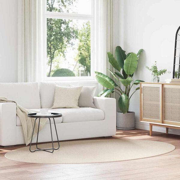 vidaXL Covoare de zonă Oval HUARTE Bej 160 x 230 cm 100% Polyester