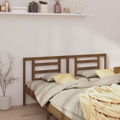 vidaXL Tăblie de pat, maro miere, 156x4x100 cm, lemn masiv de pin