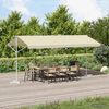 vidaXL Copertină cu structură independentă, crem, 500 x 300 cm