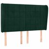 vidaXL Tăblie pat cu aripioare verde &icirc;nchis 147x23x118/128 cm catifea
