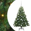 vidaXL Brad de Crăciun artificial cu 150 LED Verde 120 cm PE și PVC
