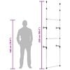 vidaXL Sistem de șifonier telescopic cu bare, aluminiu
