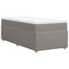 vidaXL Pat box spring cu saltea, gri taupe, 80x200 cm, textil