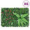 vidaXL Gard din plante artificiale, 6 buc., verde, 40x60 cm