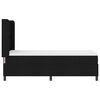 vidaXL Pat cu arcuri cu saltea cu headboard Negru 200 x 80 cm țesătură
