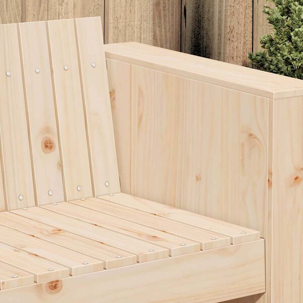 vidaXL Canapea de grădină Maro 185,5 x 60 x 62 cm Lemn de pin masiv