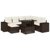 vidaXL Set canapele de grădină cu perne, 8 piese, maro, poliratan