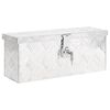 vidaXL Cutie de depozitare, argintiu, 50x15x20,5 cm, aluminiu