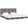 vidaXL Cadru de pat, gri, 120x200 cm, lemn masiv de pin