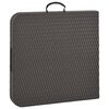 vidaXL Masă de grădină pliabilă, maro, 120x60x74, HDPE, aspect ratan