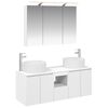vidaXL Set dulap baie 4 pcs Alb 100 x 14,5 x 70 cm Lemn prelucrat
