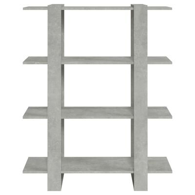 vidaXL Bibliotecă/Separator cameră, gri beton, 100x30x123,5 cm