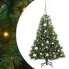 vidaXL Brad de Crăciun artificial cu 150 LED Verde 120 cm PE și PVC