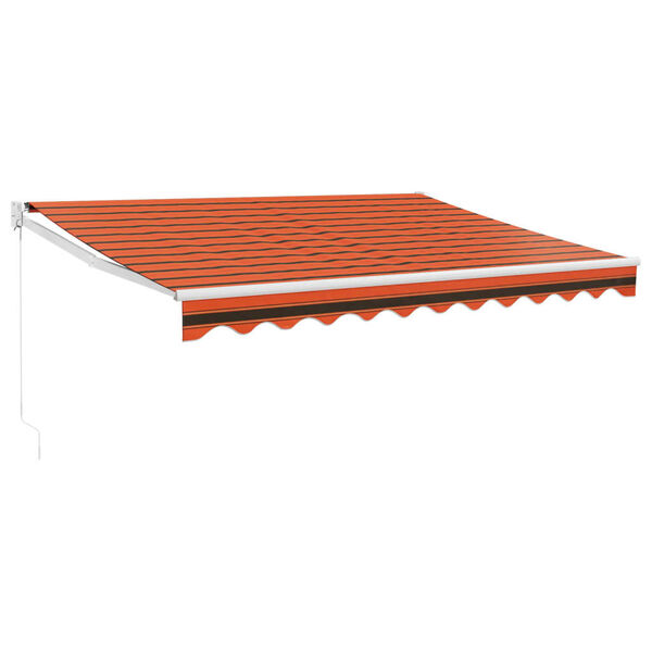 vidaXL Copertină retractabilă portocaliu/maro 3x2,5 m, textil/aluminiu