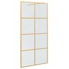 vidaXL Zid de duș walk-in Auriu 100 x 195 cm sticlă securizată