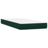 vidaXL Pat box spring cu saltea, verde &icirc;nchis, 180x220 cm, catifea