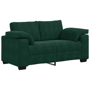 vidaXL Canapea extensibilă verde &icirc;nchis 160x77x82 cm catifea