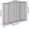 vidaXL Coșuri gabion arcuite, 3 buc, 300x50x220/240cm, fier galvanizat