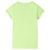 Tricou pentru copii, galben neon, 104