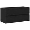 vidaXL Dulap de Baie Stejar Negru 90 x 38,5 x 45 cm Lemn prelucrat