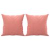 vidaXL Perne decorative, 2 buc., roz, 40x40 cm, catifea