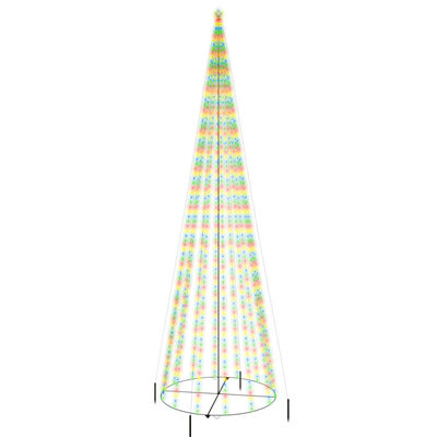vidaXL Brad de Crăciun conic, 1134 LED-uri, multicolor, 230x800 cm