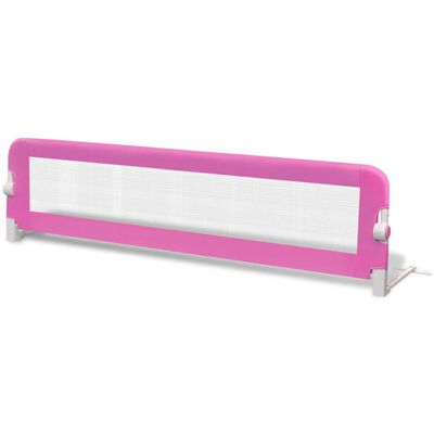 vidaXL Balustradă de siguranță pentru pat de copil, roz, 150x42 cm
