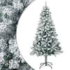 vidaXL Brad de Crăciun artificial 120 cm PVC și Oțel Verde și alb