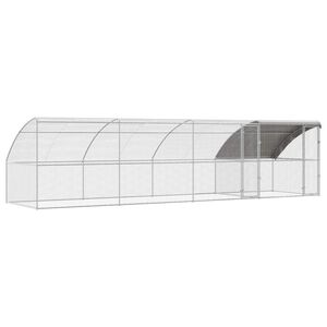 vidaXL Cușcă pentru pui 4 buc. Argintiu 800 x 200 x 200 cm Oțel și PE