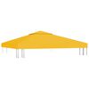 vidaXL Acoperiș de pavilion, 2 niveluri, galben, 3x3 m, 310 g/m²