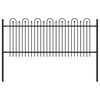 vidaXL Gard Arcuș cu V&acirc;rfuri DRONTEN 200 x 130 cm Negru