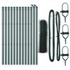 vidaXL Stâlp de gard. Verde 25 x 0,6 m (plasă de 50 mm) Oțel și PVC