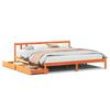 vidaXL Cadru de pat fără saltea, maro ceruit 180x200 cm lemn masiv pin