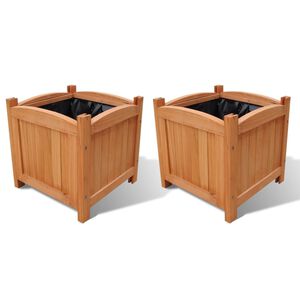 vidaXL Strat &icirc;nălțat din lemn, set de 2, 30 x 30 x 30 cm