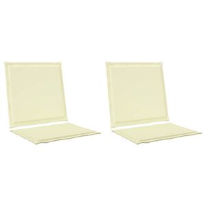 vidaXL Perne pentru șezut și spătar Poliester Crem 47 x 45 x 2 cm
