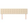 vidaXL Tăblii de pat, 2 buc, crem, 100x5x78/88 cm, textil